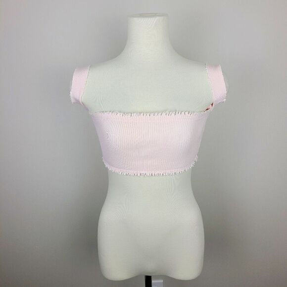 Hot & Delicious Light Pink Off The Shoulder Bandeau Top Small - Picture 2 of 16